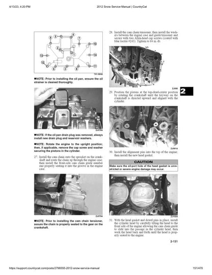Arctic Cat Bearcat F5 F800 F1100 T570 TZ1 XF M Snowmobile Service sample page with technical illustrations