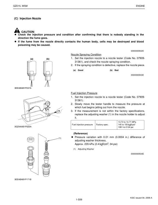 Kubota GZD 15 Mower Service Manual sample page showing schematics and diagrams