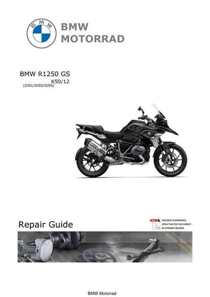BMW R1250 GS K50 /12 Motorcycle Service Manual factory service manual title page