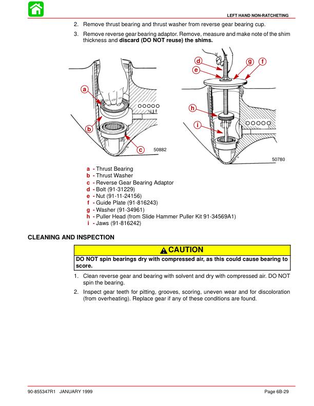 Mercury Optimax 135 150 Outboard Service Manual sample page showing schematics and diagrams