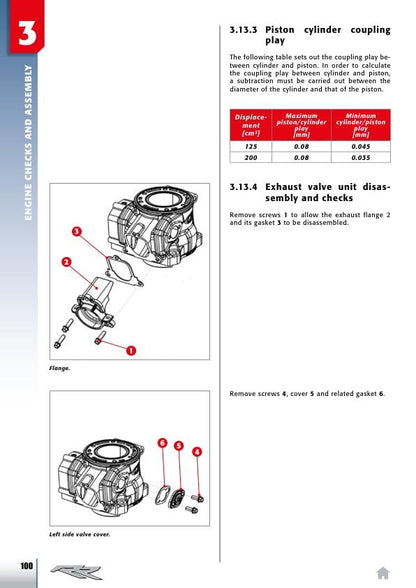 Beta Motorcycle RR Race X-Pro 125 200 Service Manual sample page from the repair manual