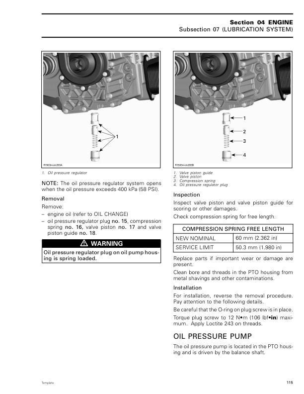 Skidoo Elite Series 1500 Snowmobile Service Manual sample page with diagrams and specifications