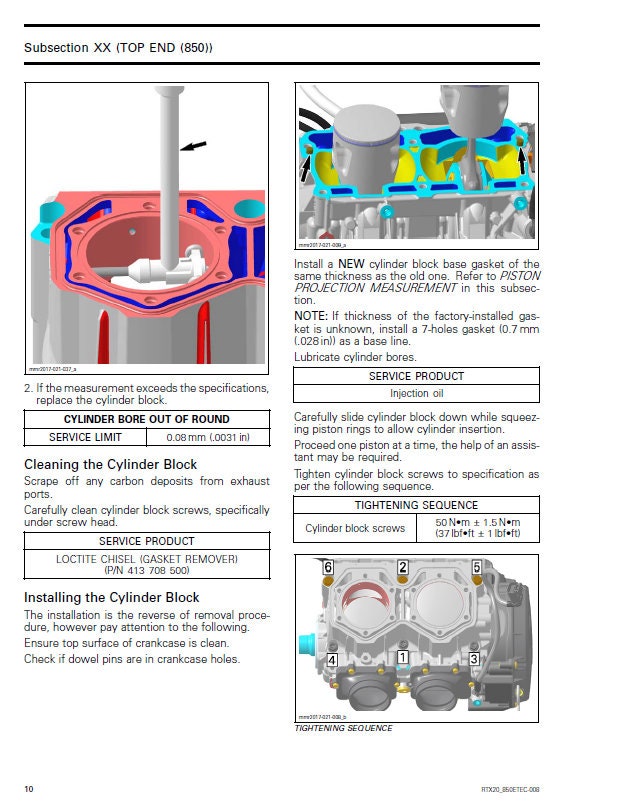 Skidoo SUMMIT X Snowmobile Service Manual sample page from service manual