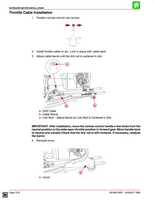 Mercury Mariner 9.9 15 Outboard Service Manual sample page from service manual