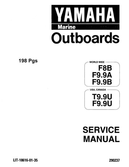 Yamaha F8B F9.9A F9.9B T9.9U Outboard Service Manual factory service manual title page
