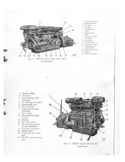 Volvo Penta MD47 MD67 MD96 Diesel Engine Service Manual table of contents