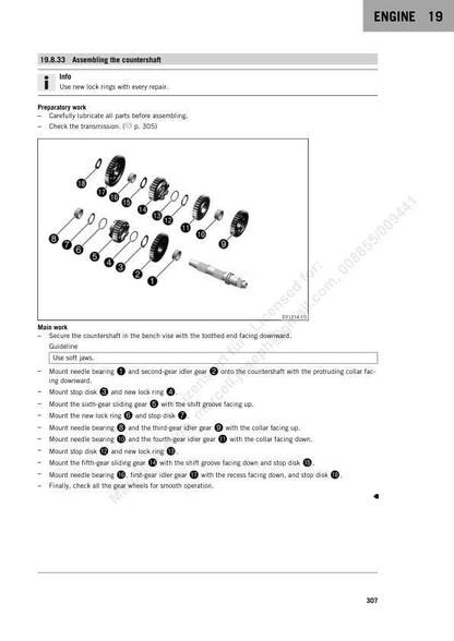 KTM 1290 Super Adventure R Motorcycle Service Manual sample page with technical illustrations