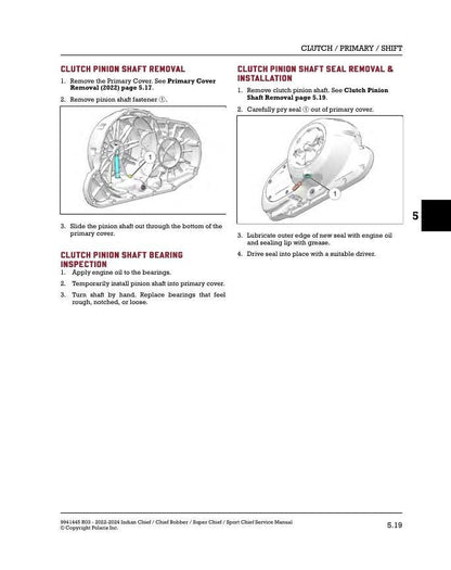 Indian Chief sample page with diagrams and specifications