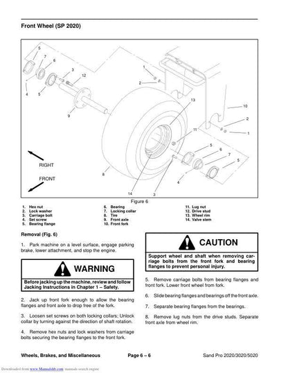 Toro Sand Pro 2020 3020 5020 Mower Service Manual sample page showing schematics and diagrams