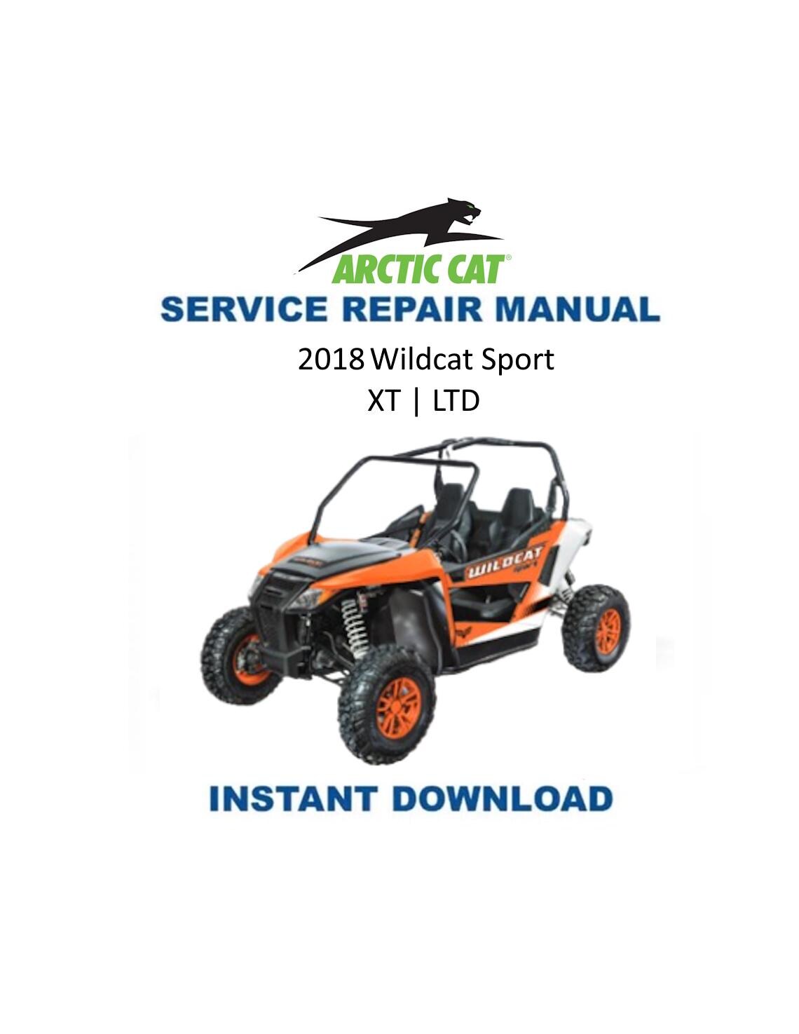 Arctic Cat Wildcat Sport 700 UTV Service Manual 2018 - Service Manual PDF Instant Download