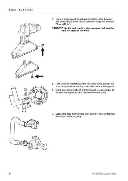 Volvo Penta 5.0 5.7 GL Gi Xi OSi OSXi Engine Service Manual sample page from service manual