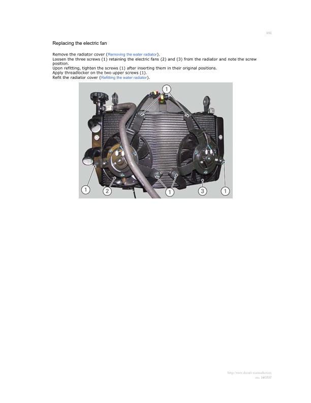 Ducati Monster 1200 Motorcycle Service Manual sample page from the repair manual