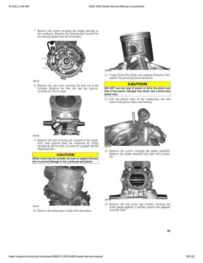 Arctic Cat Blast ZR LT M XR 4000 Snowmobile Service Manual sample page with diagrams and specifications