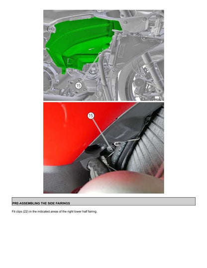Ducati Panigale V2 Motorcycle Service Manual table of contents