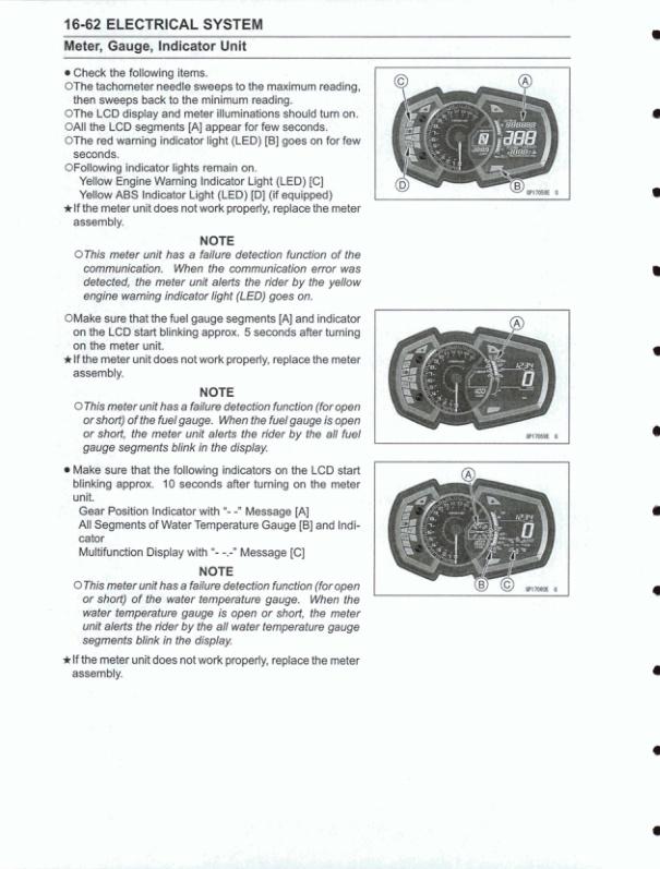 Kawasaki Ninja EX 400 GJ Motorcycle Service Manual sample page from the repair manual