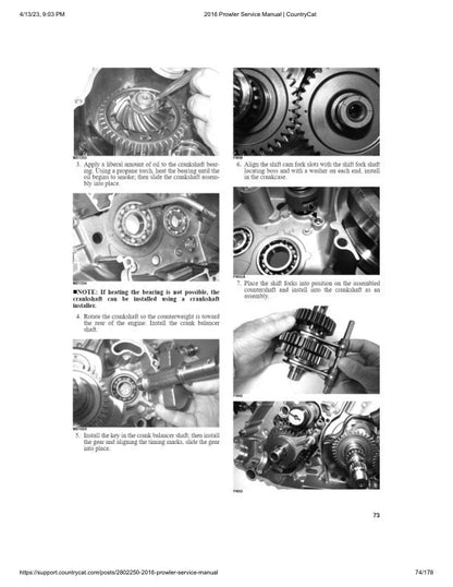 Arctic Cat Prowler HDX UTV Service Manual sample page with diagrams and specifications