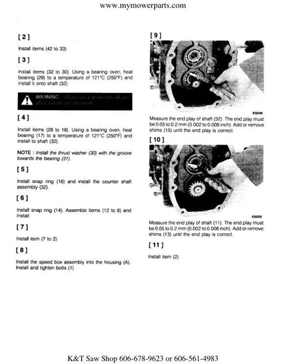 Cub Cadet 7000 7200 7232 7260 7300 Tractor Service Manual sample page from service manual