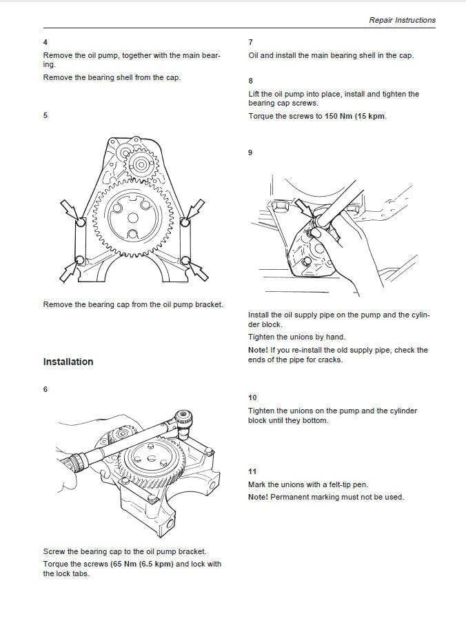 Volvo Penta TAMD  61A 62A 63L 63P 71A 71B 72A 72P 72WJ Service Manual sample page with diagrams and specifications