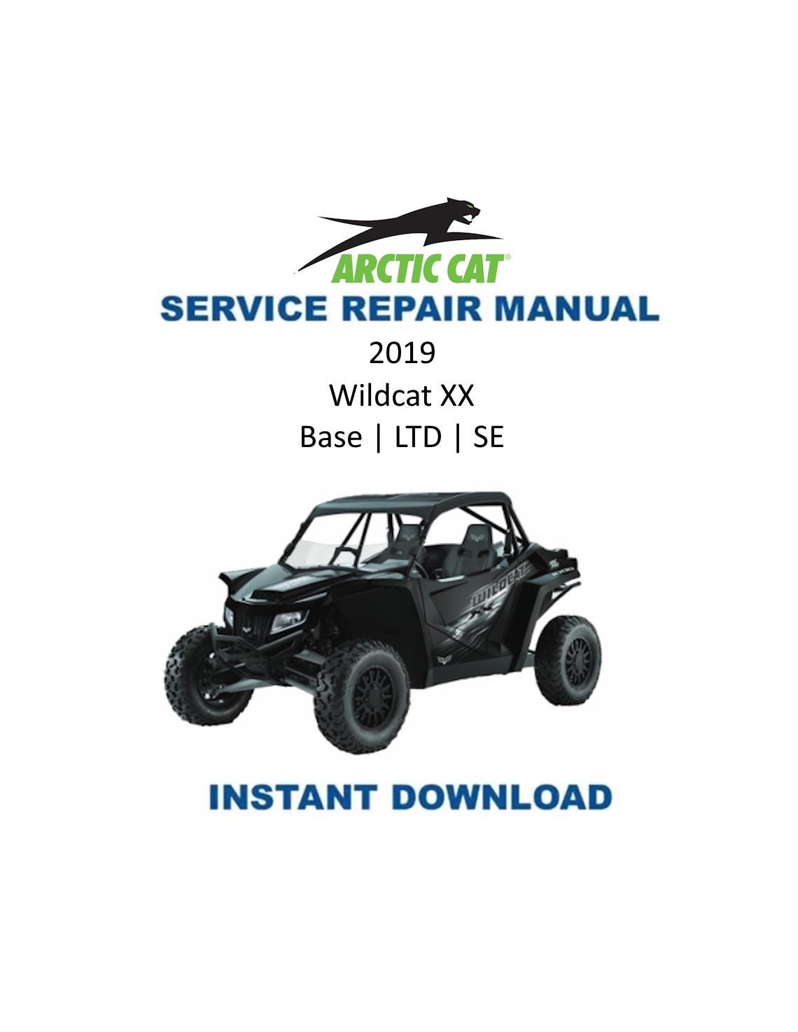 Arctic Cat Wildcat XX UTV Service Manual 2019 - Service Manual PDF Instant Download
