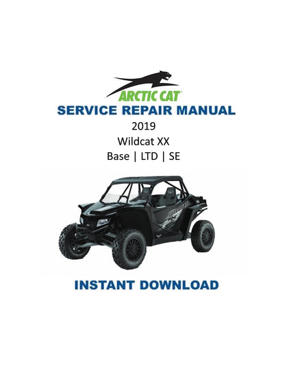 Arctic Cat Wildcat XX UTV Service Manual 2019 - Service Manual PDF Instant Download