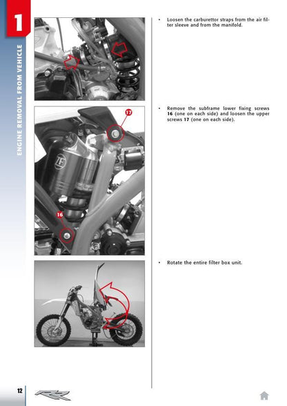 Beta Motorcycle RR Race X-Pro 125 200 Service Manual sample page from service manual