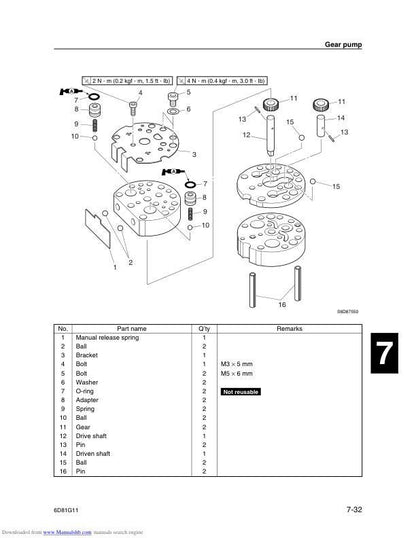 Yamaha F90D Outboard Service Manual sample page showing schematics and diagrams