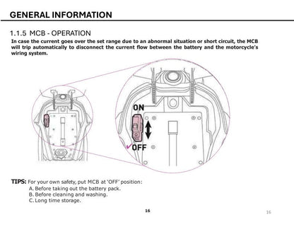 Revolt RV400 Electric Motorcycle Service Manual table of contents