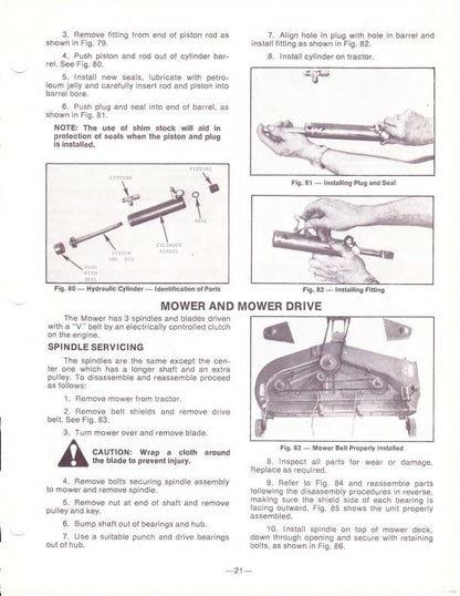 Massey Ferguson MF14 Tractor Service Manual sample page with technical illustrations