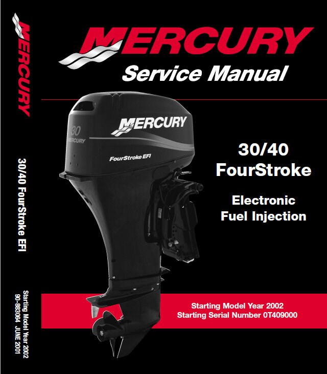 Mercury 30 40 EFI Outboard Service Manual factory service manual title page