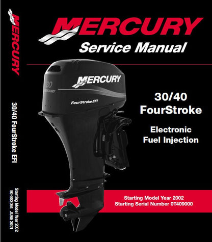Mercury 30 40 EFI Outboard Service Manual factory service manual title page