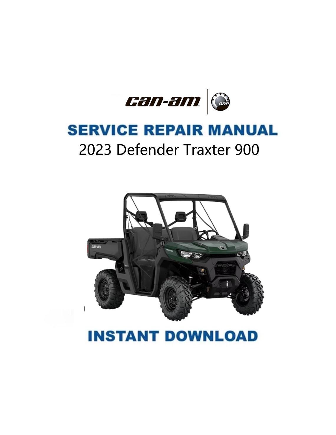Can-Am Defender Traxter HD9 900 UTV Service Manual 2023-2025 - Service Manual PDF Instant Download