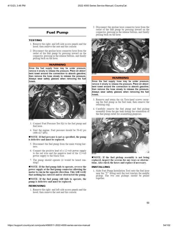 Arctic Cat Blast ZR LT M XR 4000 Snowmobile Service Manual sample page from the repair manual