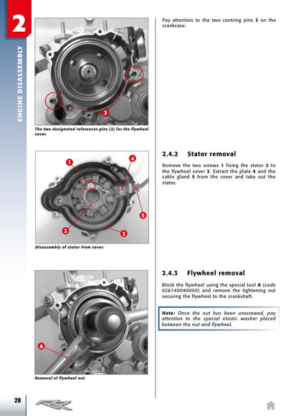 Beta Motorcycle RR Race X-Pro 125 200 Service Manual sample page with diagrams and specifications
