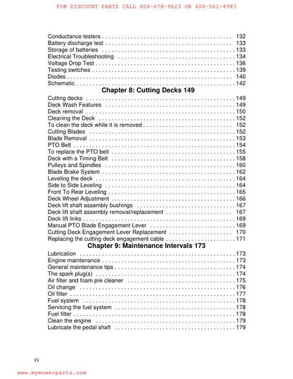 Troy-Bilt 700 Series Yard Machines Tractor Service Manual sample page showing repair procedures
