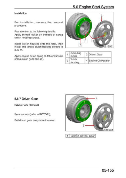CFMOTO CFORCE 1000 ATV Service Manual sample page with service data and tables