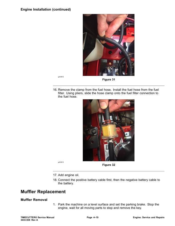 Toro Timecutter 74685 74687 74690 74694 Mower Service Manual sample page from service manual