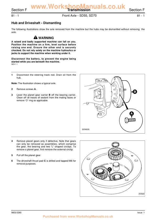 JCB 3CX 4CX 214e 214 215 217 Backhoe Loader Service Manual sample page showing schematics and diagrams