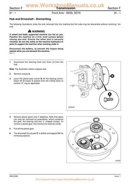 JCB 3CX 4CX 214e 214 215 217 Backhoe Loader Service Manual sample page showing schematics and diagrams