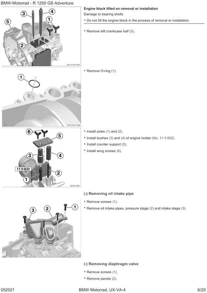 BMW R1250 GS Adventure K51 Motorcycle Service Manual sample page from service manual