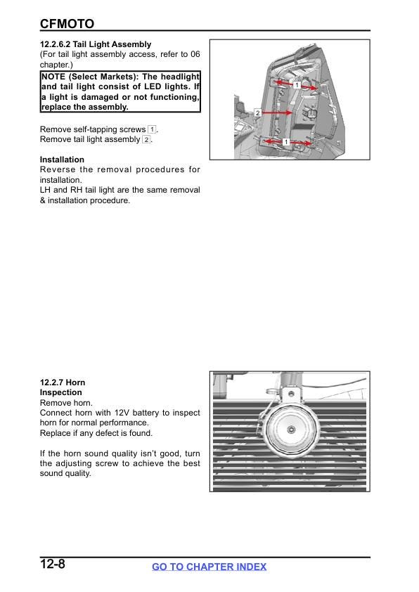 CFMOTO PAPIO SS 125 Service Manual factory service manual title page