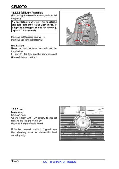 CFMOTO PAPIO SS 125 Service Manual factory service manual title page