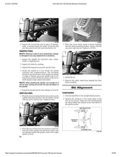 Arctic Cat Sno Pro 120 Snowmobile Service Manual sample page showing schematics and diagrams