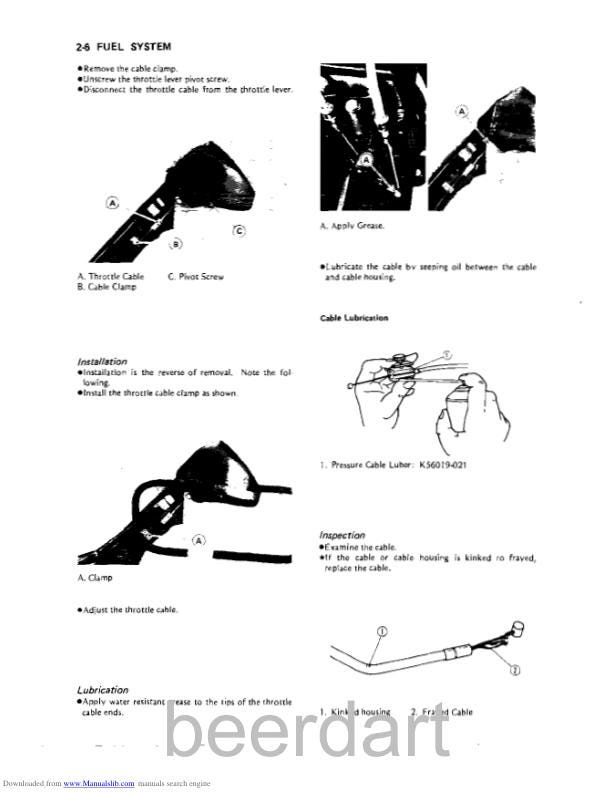 Kawasaki JetMate Service Manual sample page from service manual