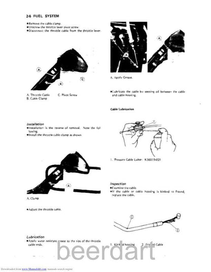 Kawasaki JetMate Service Manual sample page from service manual