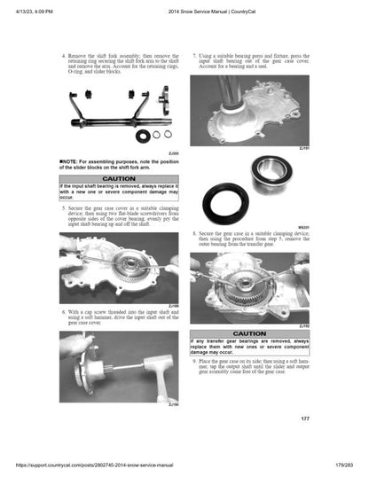 Arctic Cat F5 Bearcat F570 T570 TZ1 Snowmobile Service Manual sample page from the repair manual
