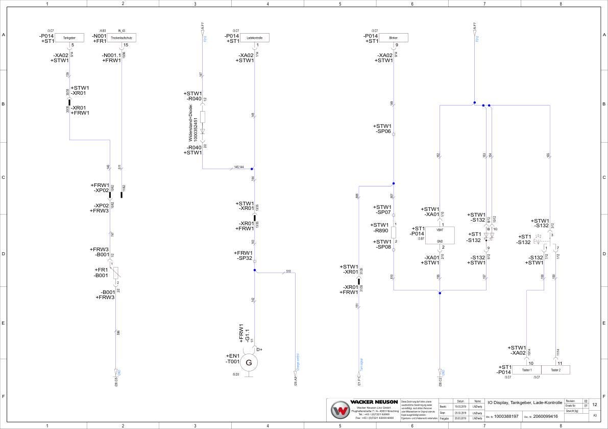Wacker Neuson DDV60 DV90 DV100 Dumper Service Manual sample page with service data and tables