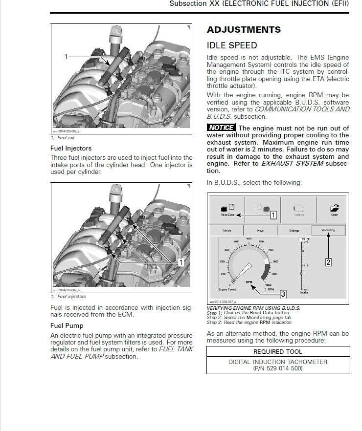 Yamaha 195 S Jet Boat Service Manual sample page with technical illustrations