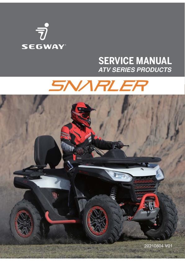 Segway Snarler ATV Service Manual factory service manual title page