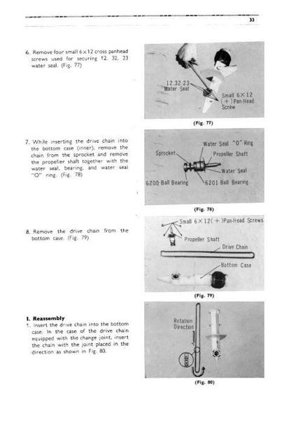 Honda GB30 GB40 Outboard Service Manual sample page showing schematics and diagrams