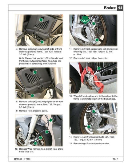 Zero SRS Electric Motorcycle Service Manual sample page from the repair manual